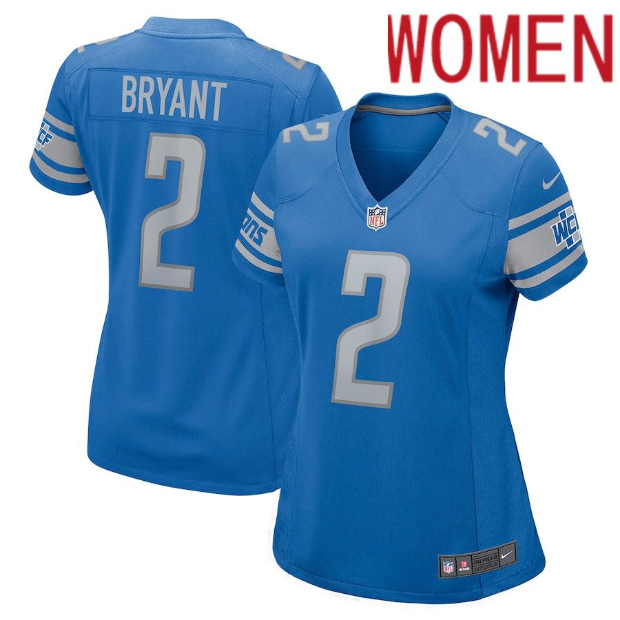 Women Detroit Lions #2 Austin Bryant Nike Blue Player Game NFL Jersey